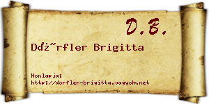 Dörfler Brigitta névjegykártya